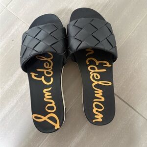 Sam Edelman Adaley Black Leather Sandal